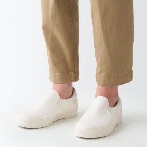 Muji Less Tiring Slip-On Donna Sneakers Bianche | KN1M9N80H