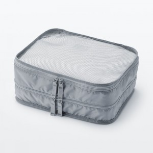 Muji Polyester Gusset Donna Borse Da Toilette Nere | RN1V4F52D
