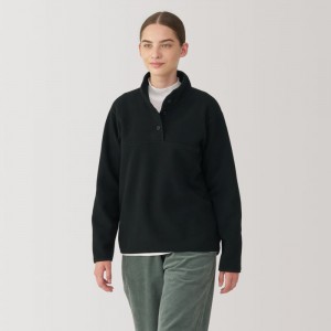 Muji Recyclable Fleece Donna Pullover Nere | UW6K8A05L