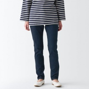 Muji Stretch Denim Slim Donna Jeans Blu Marino | RY0Q0W02W