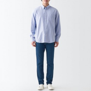 Muji Stretch Denim Slim Uomo Jeans Blu | MS2Y7V24E
