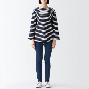 Muji Super Stretch Denim Skinny Donna Jeans Blu | KA7Y6O24E