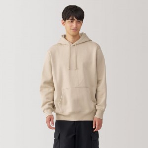 Muji Sweatshirt Pullover Hoodie Uomo Felpa con Cappuccio Beige | FR5I6Z81U