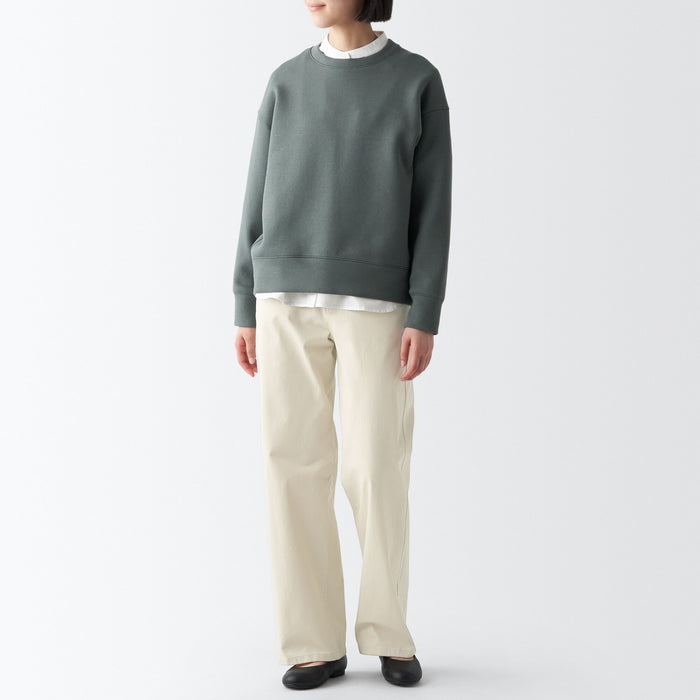 Muji 4-Way Stretch Chino Wide Straight Donna Pantaloni Bianche | XH0N3J59Q