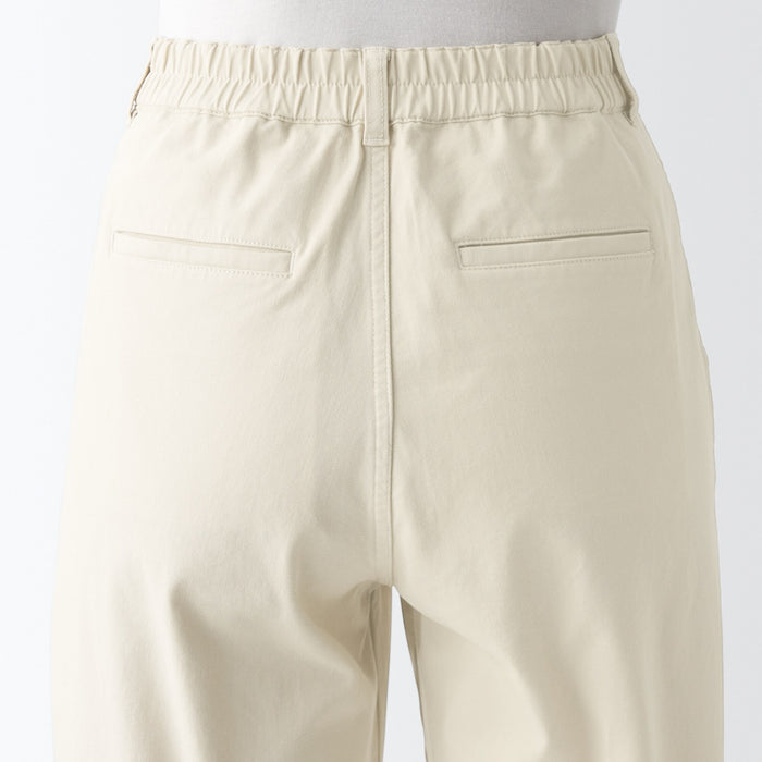 Muji 4-Way Stretch Chino Wide Straight Donna Pantaloni Bianche | OQ8S0T63W