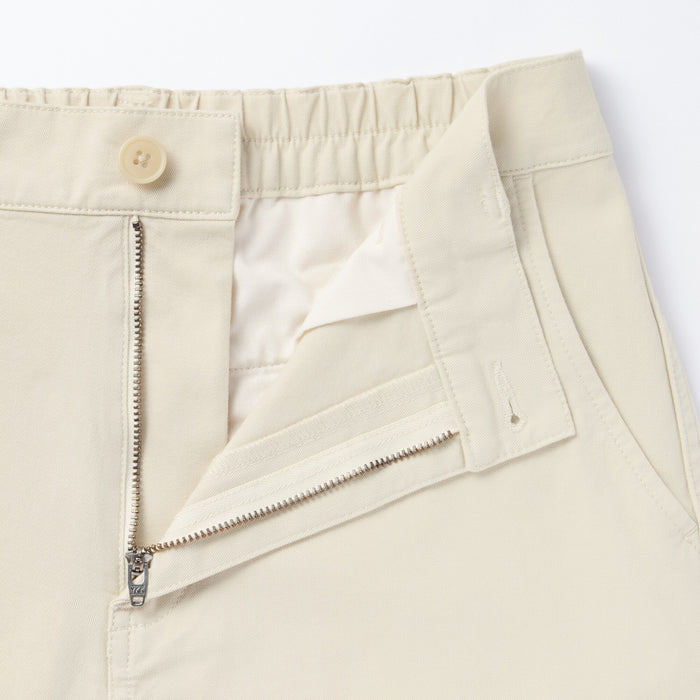 Muji 4-Way Stretch Chino Wide Straight Donna Pantaloni Bianche | OQ8S0T63W