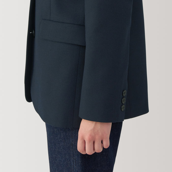 Muji Brushed Tailored Donna Giacche Blu Marino | AQ0S9X85V