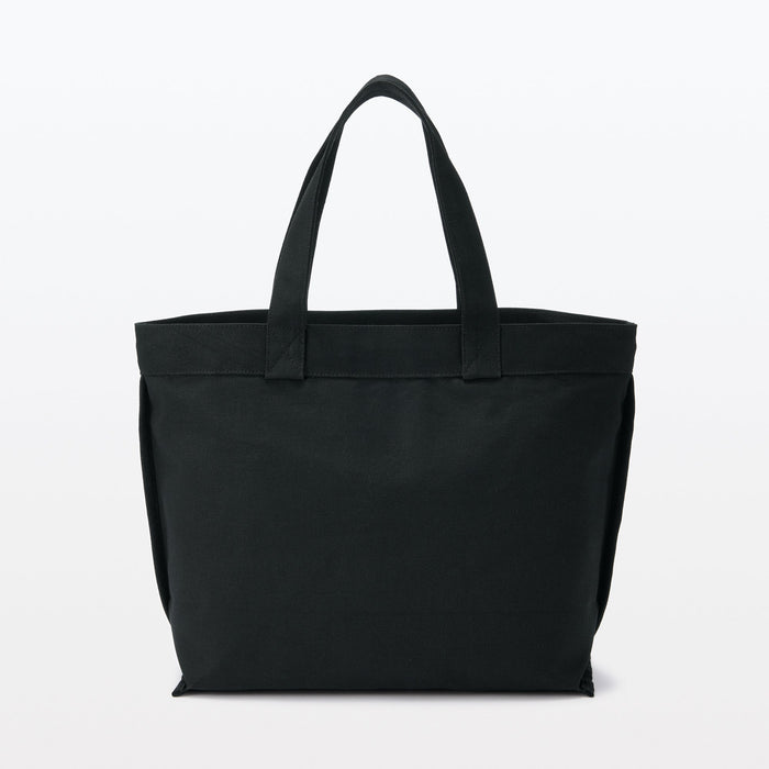 Muji Canvas Wide Uomo Borse Tote Nere | TN7M9C73D