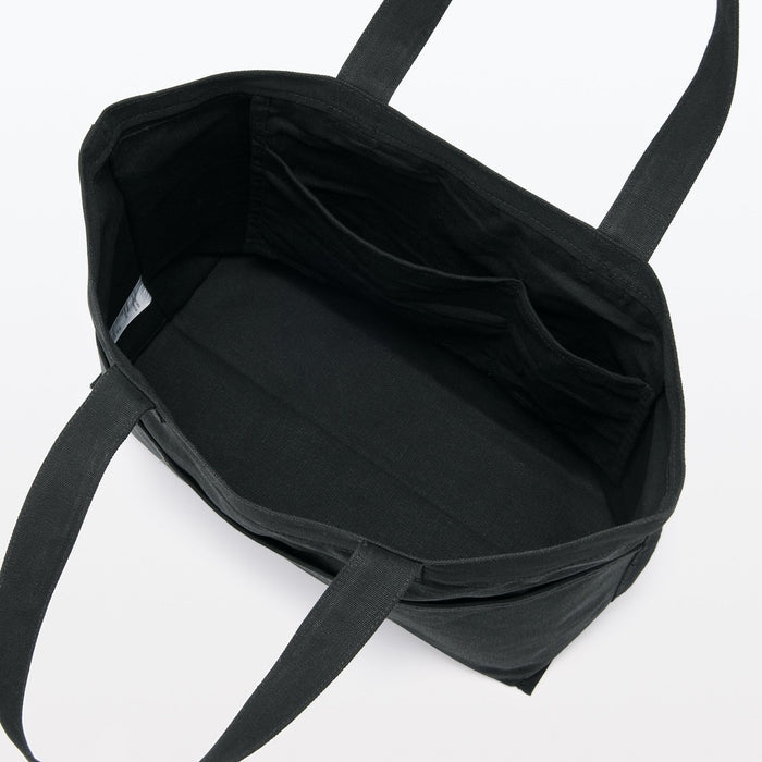 Muji Canvas Wide Uomo Borse Tote Nere | TN7M9C73D