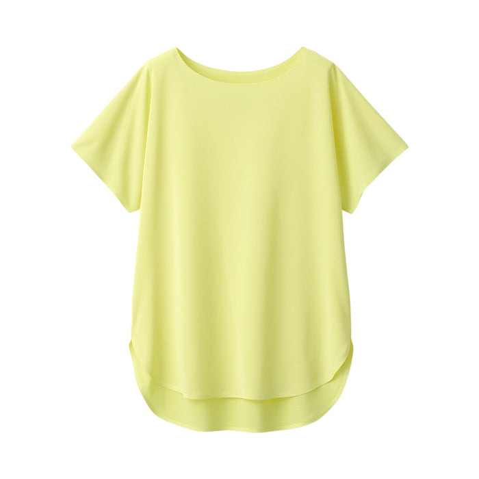 Muji Cool Touch Boat Neck Short Sleeve Donna Magliette Gialle | EC9L6G13A