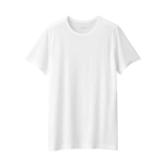 Muji Cool Touch Smooth Crew Neck Short Sleeve Uomo Magliette Blu | UP5U3A29G