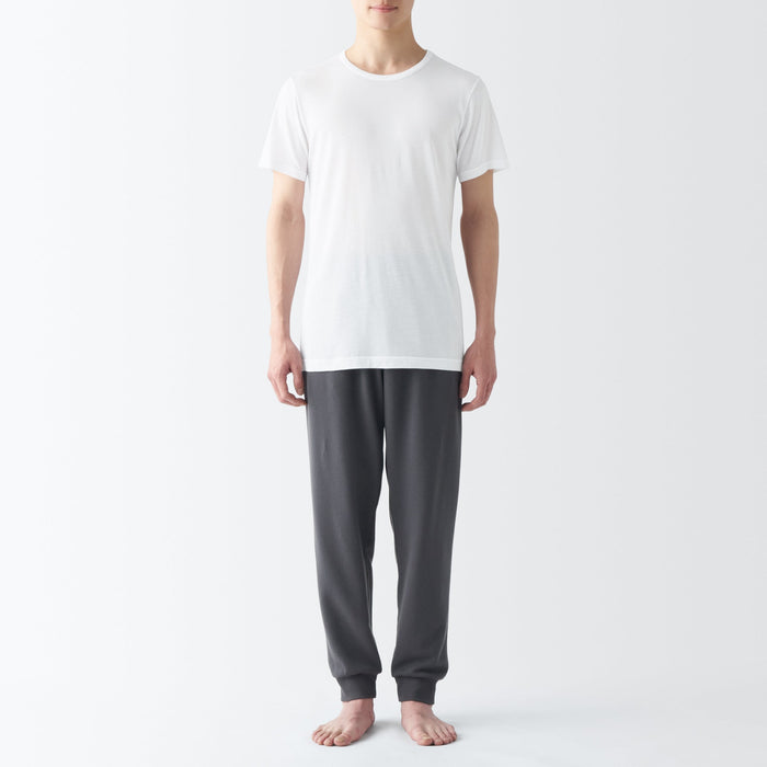 Muji Cool Touch Smooth Crew Neck Short Sleeve Uomo Magliette Blu | UP5U3A29G