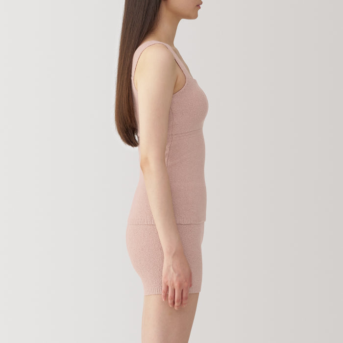 Muji Cotton Blend Cozy Knit Bra Donna Canotta Rosa | JJ8I7V46E