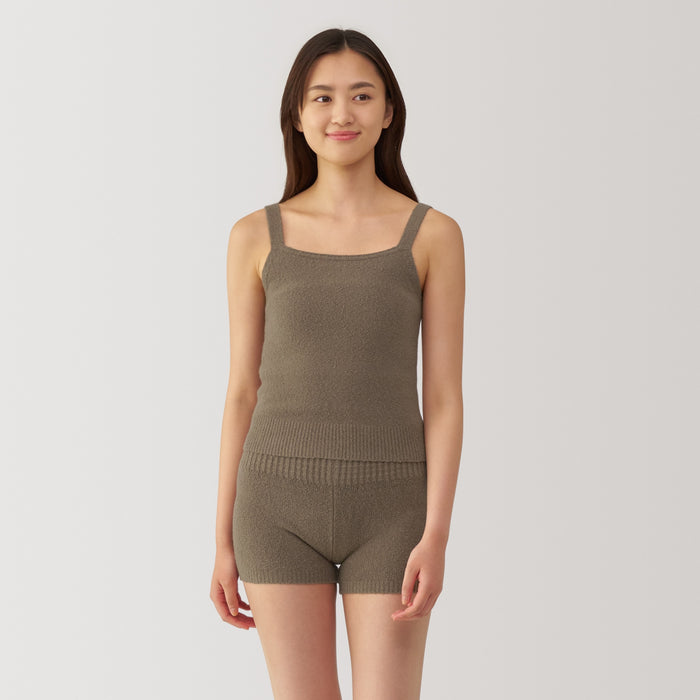 Muji Cotton Blend Cozy Knit Donna Canotta Marroni | JZ1K0G80J