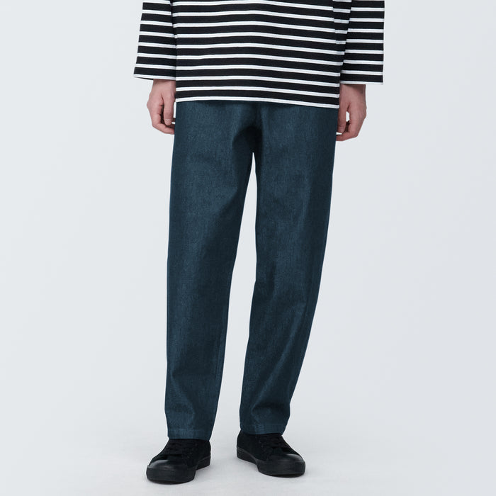 Muji Denim Easy Uomo Pantaloni Blu Marino | BC8O5D02Q