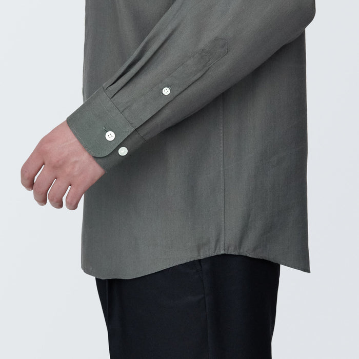 Muji Hemp Blend Long Sleeve Uomo Camicie Grigie | SX4B1P51E