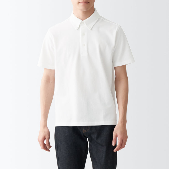 Muji High Twist Pique Uomo Magliette Polo Bianche | PE6Y2P52D