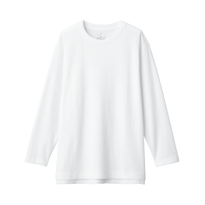 Muji Interlock Long Length L/S Donna Magliette Bianche | MF1P1T64T
