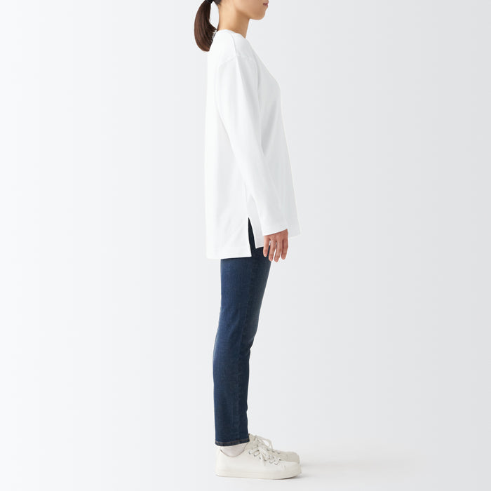 Muji Interlock Long Length L/S Donna Magliette Bianche | MF1P1T64T