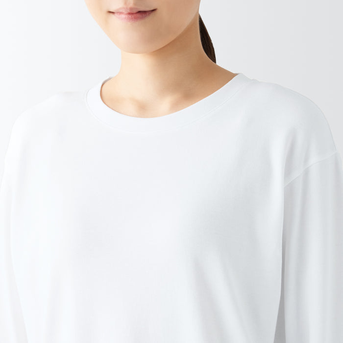 Muji Interlock Long Length L/S Donna Magliette Bianche | MF1P1T64T