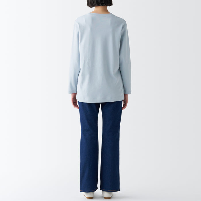 Muji Interlock Long Length L/S Donna Magliette Bianche | UF0P0C69V