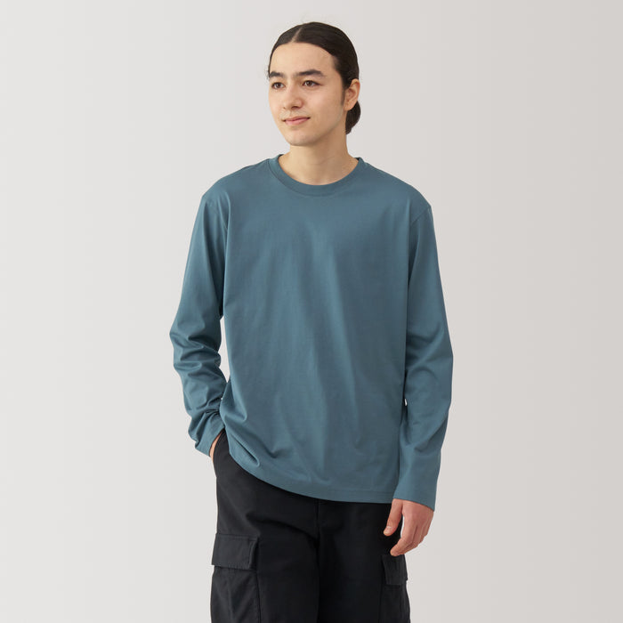 Muji Jersey Crew Neck Long Sleeve Uomo Magliette Bianche | FI4D3O83P