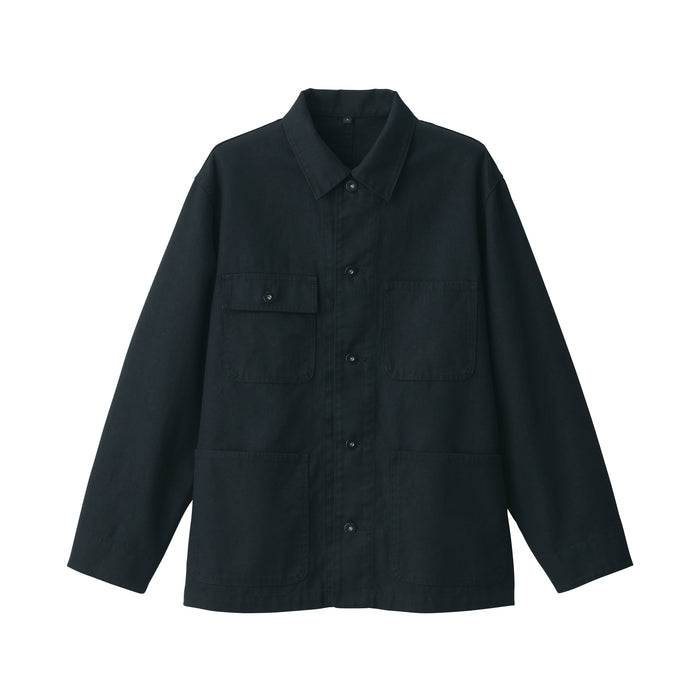 Muji Kapok Blend Canvas Coverall Uomo Giacche Nere | TN1X6E57H