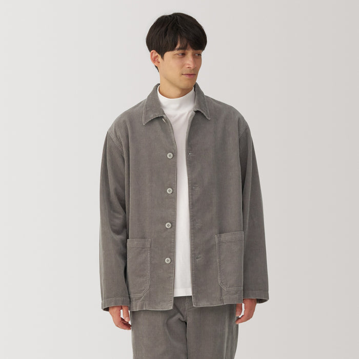 Muji Kapok Blend Corduroy Uomo Giacche Grigie | YP7F2Z13C