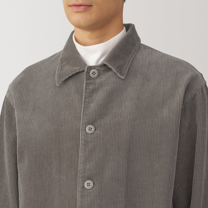 Muji Kapok Blend Corduroy Uomo Giacche Grigie | YP7F2Z13C