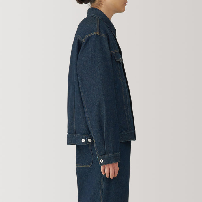 Muji Kapok Blend Denim Uomo Giacche Blu Marino | HE9A0O33V