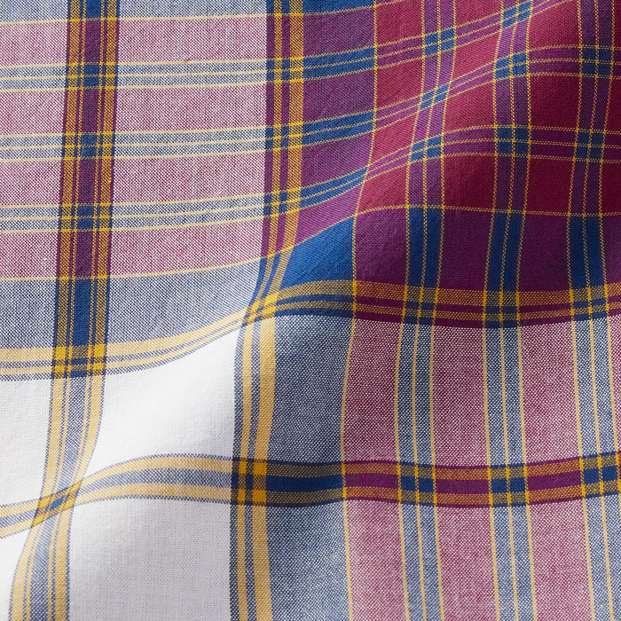 Muji Madras Check Button Down Short Sleeve Uomo Camicie Rosse | FR9Q0K69F