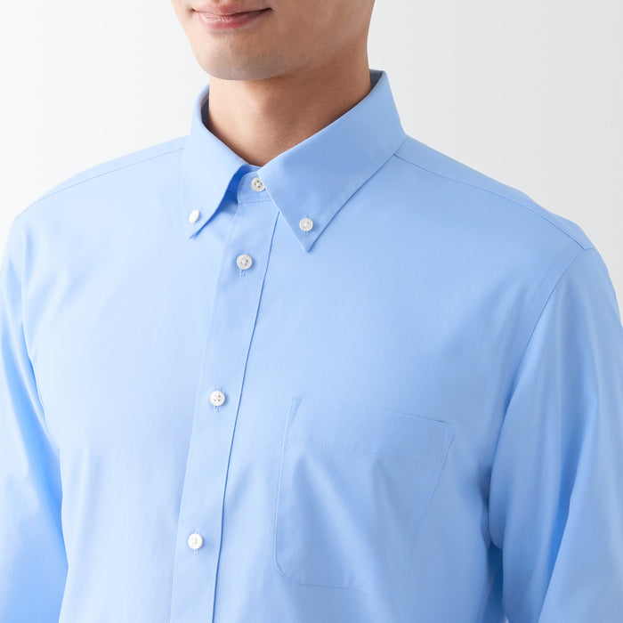 Muji Non-Iron Button Down Uomo Camicie Blu | VH1K6T54W