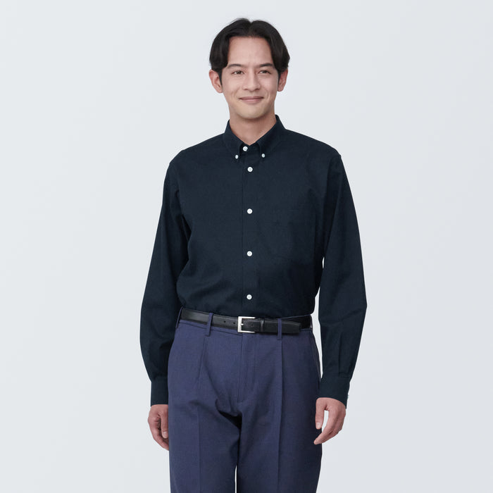 Muji Non-Iron Button Down Uomo Camicie Blu Marino | VG6Y6K14T