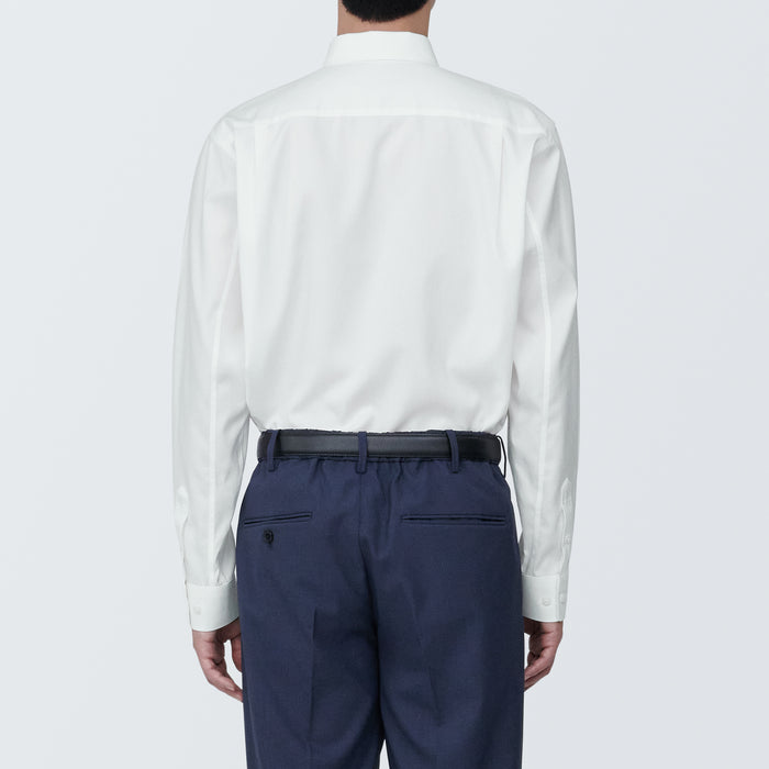 Muji Non-Iron Semi Wide Collar Uomo Camicie Bianche | IP4O2V27A