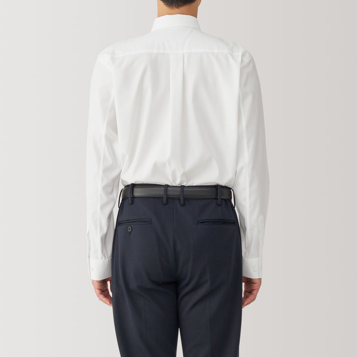 Muji Non-Iron Semi Wide Collar Uomo Camicie Bianche | XD9E8O51P