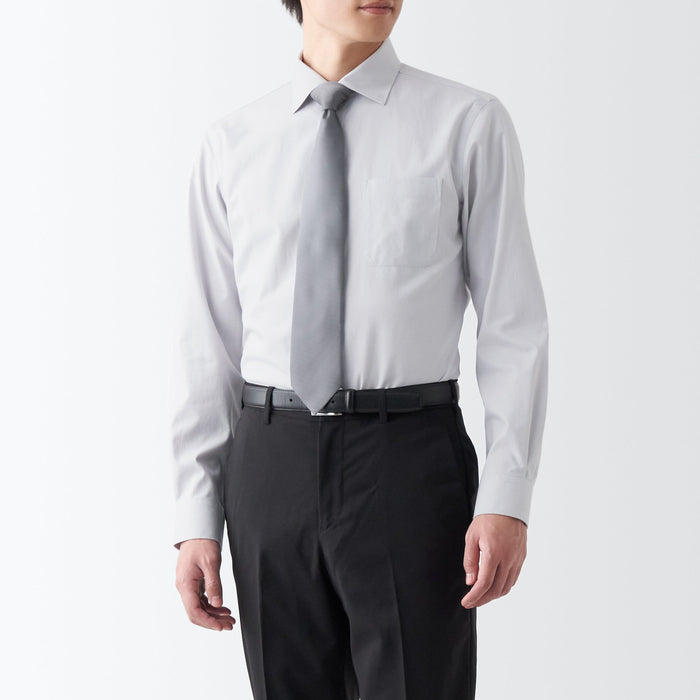 Muji Non-Iron Semi Wide Collar Uomo Camicie Bianche | TK4R1Z82P