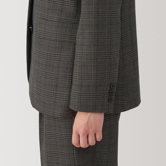 Muji Patterned Brushed Tailored Donna Giacche Nere | GW4O5I94G
