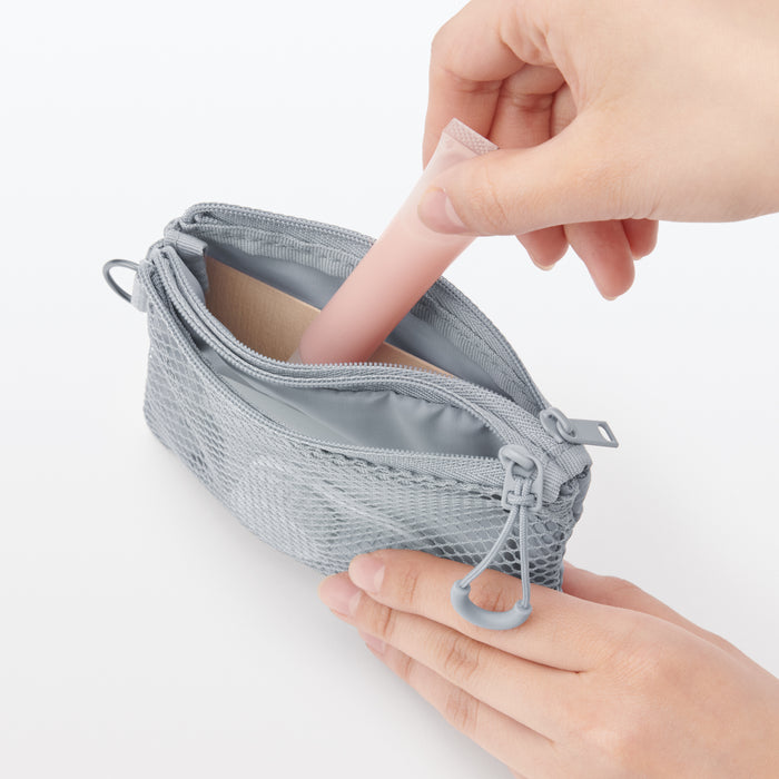 Muji Polyester Two Zipper Uomo Borse Da Toilette Grigie | TX9V8O56L
