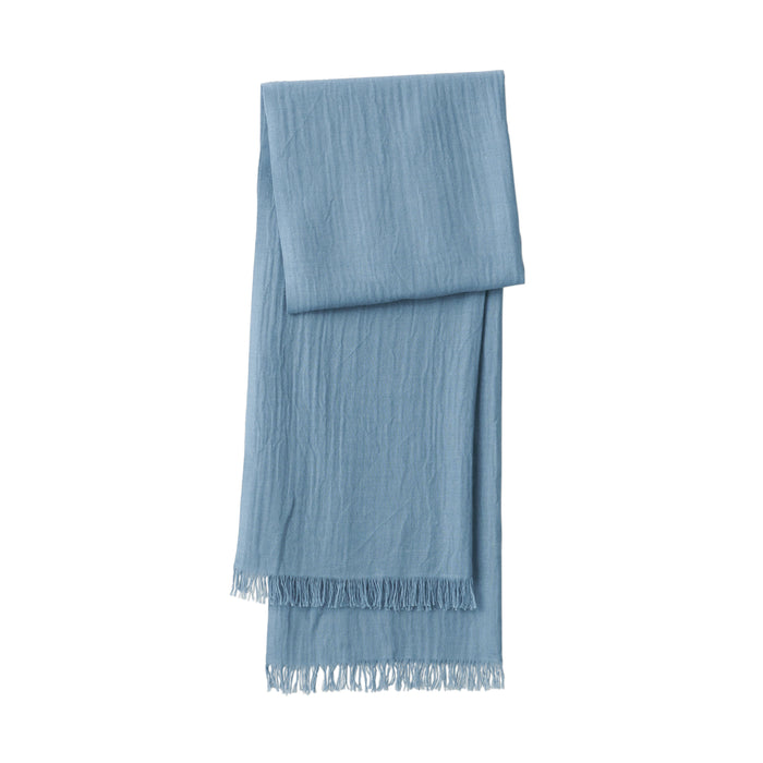 Muji Recycled Polyester Blend Uomo Sciarpa Blu | IR5I6A79C