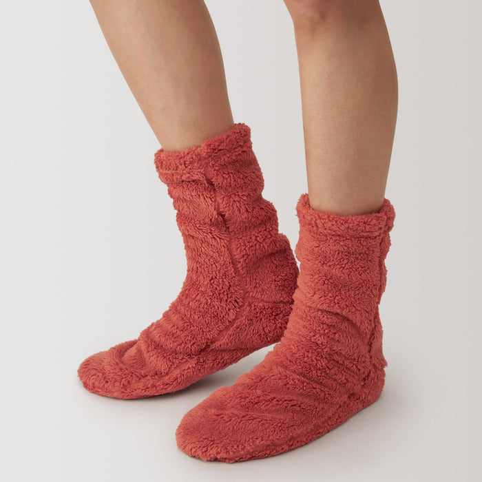 Muji Right Angle Boa Fleece Cozy Donna Calzini Nere | DM4G2N70W