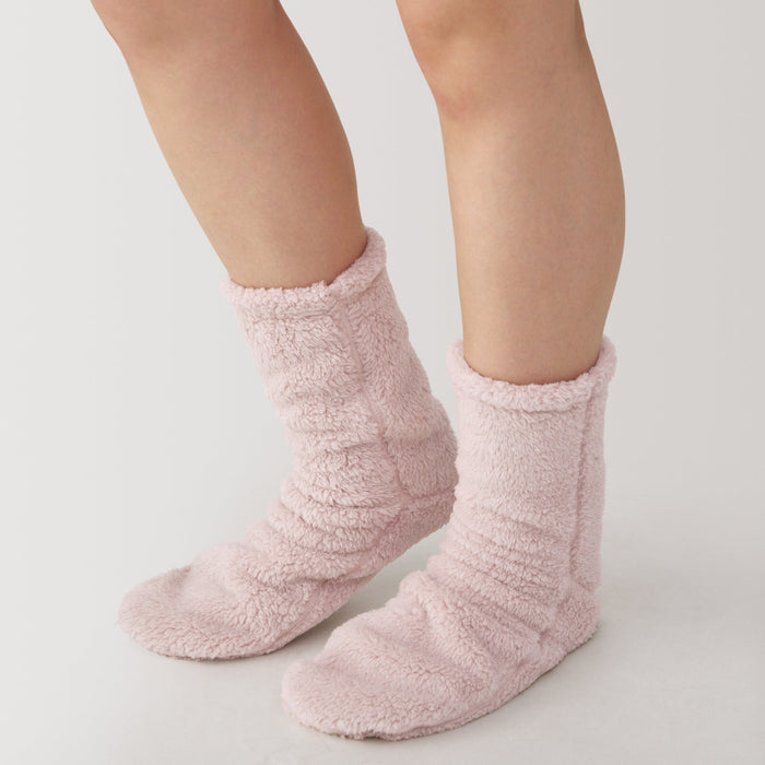 Muji Right Angle Boa Fleece Cozy Donna Calzini Rosse | DA7U5K83K