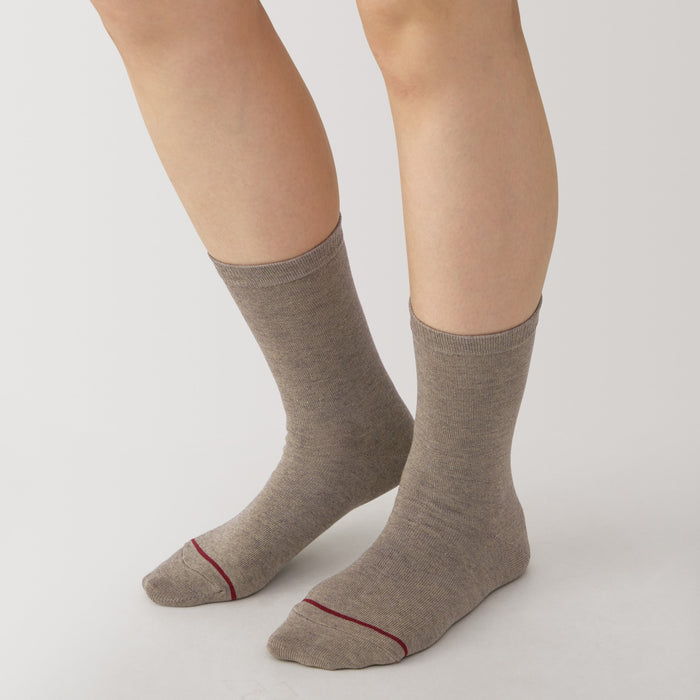 Muji Right Angle Warm Cotton Blend Crew Donna Calzini Bianche | SD4K2F78X