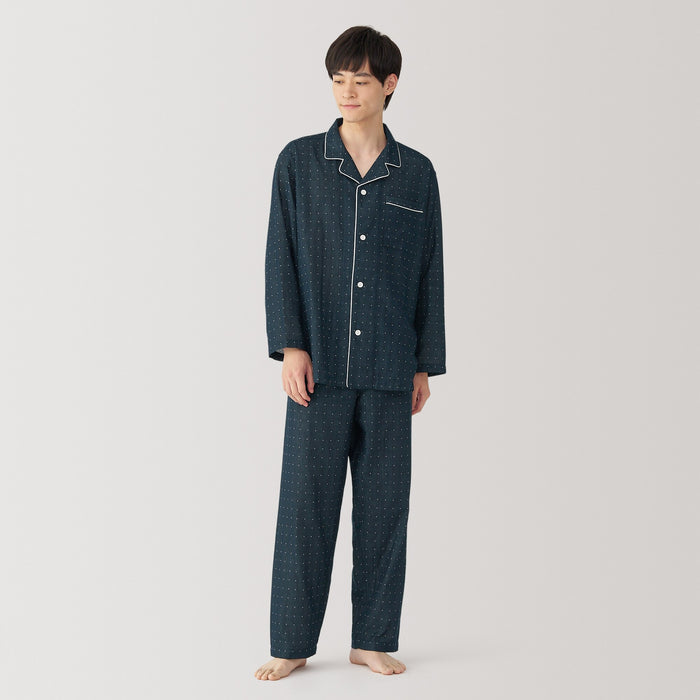 Muji Side Seamless Double Gauze Donna Pigiama Blu Marino | GT7N0E86Q