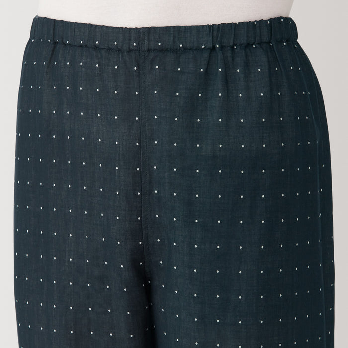 Muji Side Seamless Double Gauze Donna Pigiama Blu Marino | GT7N0E86Q