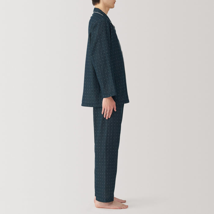 Muji Side Seamless Double Gauze Uomo Pigiama Blu Marino | IP8U1G98N