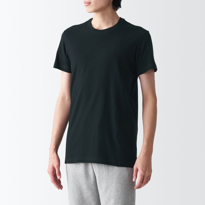 Muji Side Seamless Jersey Crew Neck Short Sleeve Uomo Magliette Nere | SZ6N1S13W