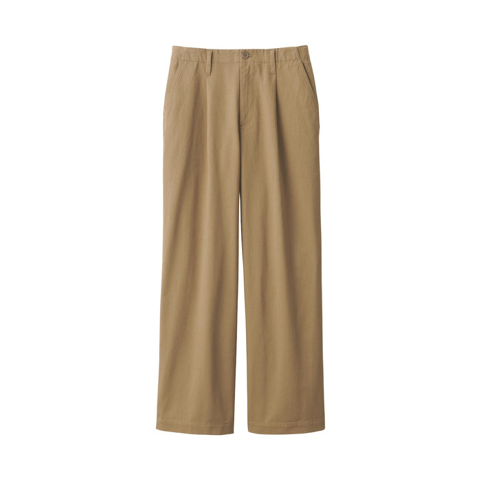Muji Slub Yarn Chino Darted Wide Donna Pantaloni Marroni | YS2P1D65T