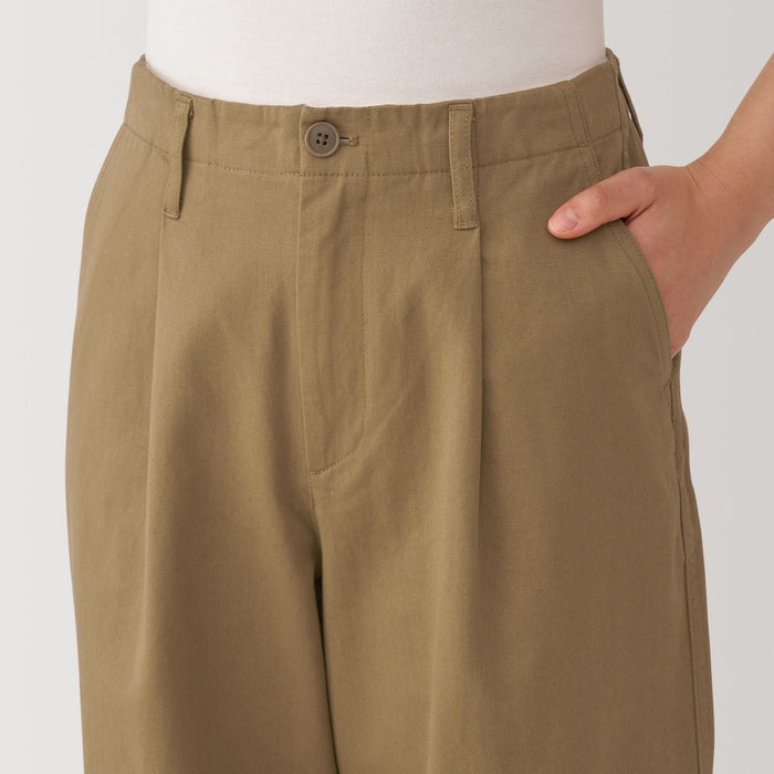 Muji Slub Yarn Chino Darted Wide Donna Pantaloni Marroni | YS2P1D65T
