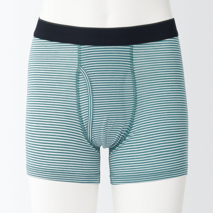 Muji Smooth Front Open Boxer Uomo Slip Blu Marino | PQ4G1E80Q