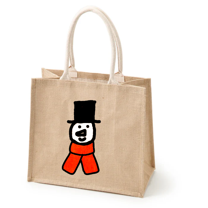 Muji Snowman Jute A4 Donna Borse Tote Beige | KP5Z7D09D